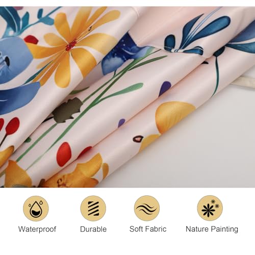 Image of Floral Apron Women, 2 Pack Aprons for Women with Pockets, Waterproof Kitchen Apron with Bird Flower Printing for Cooking Gardening