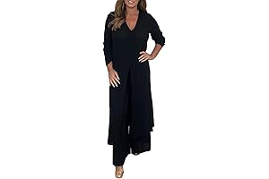 Women's Cocktail Chiffon Pantsuit