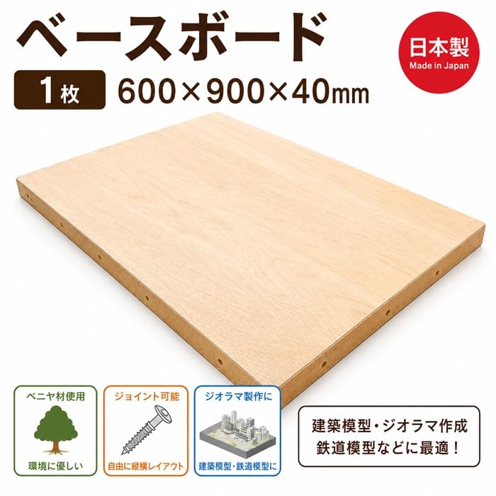 Amazon.co.jp: takeda タケダ ベニヤ ベースボード (600x900x40): ホビー