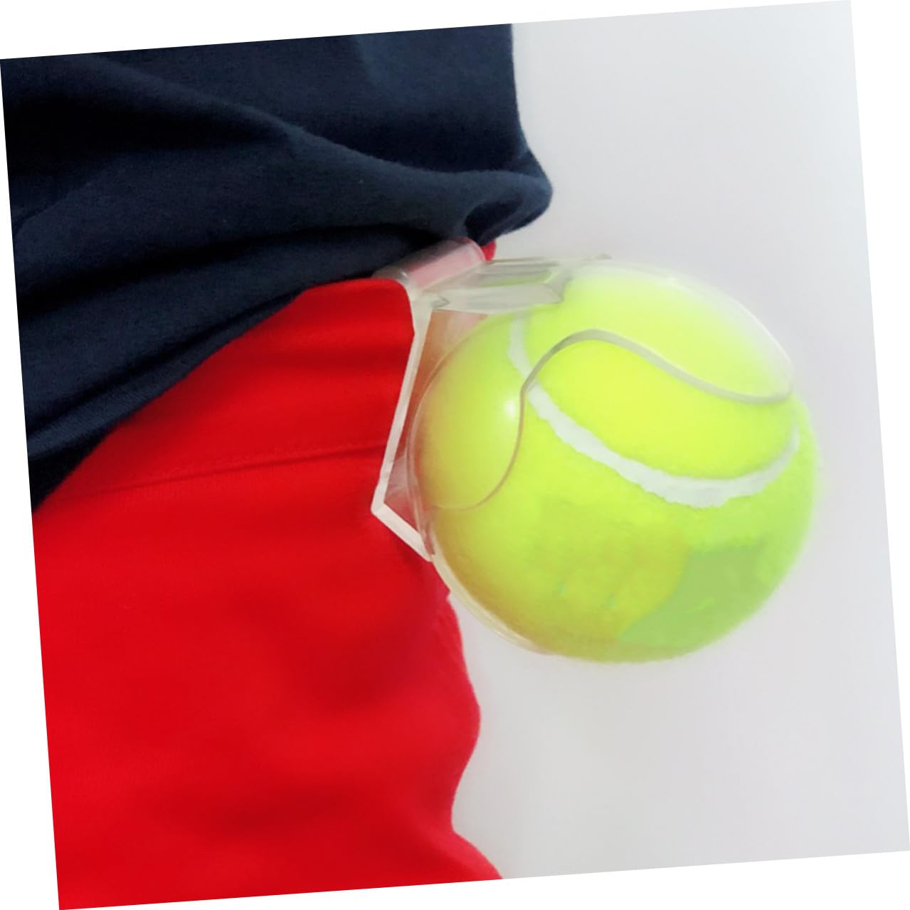 Alasum Porte-balles de Tennis Clip Ceinture Transparent en Abs Support Portable pour Balles Universelles