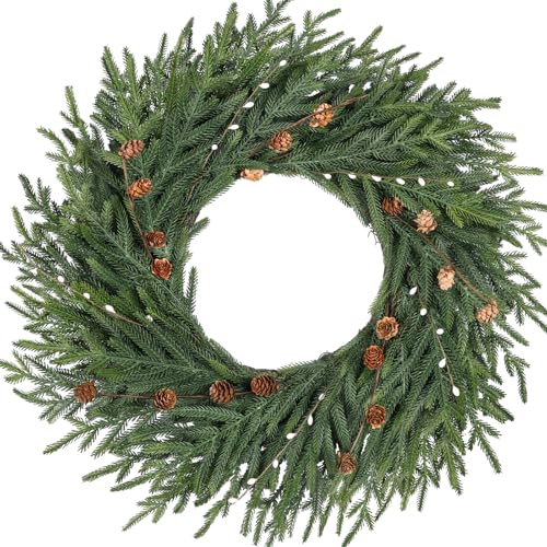 Artgar 26 Inch Pine Wreath - Christmas Wreaths for Front Door - Real...