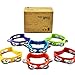 MUSICUBE Tambourine for Adults Kids 6 Pcs Plastic Percussion Tambourine with 4 Bells Hand Bell Musical Toys for Toddler Musical Rhythm Instrument for Kindergarten, Family and School Party Supplies