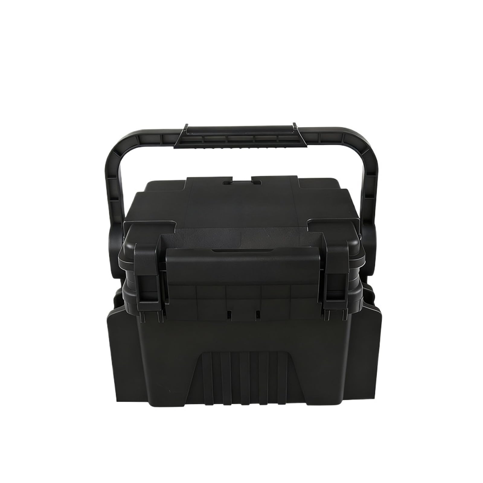 Large Multifunctional Fishing Tackle Box Thickened Storage Organizer(BLACK S)