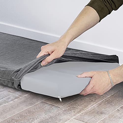 ONVAYA® Hundekissen Ersatzbezug | Hundebett Wechselbezug | hygienisch | Bezug auf 95 Grad waschbar | strapazierfähiges Material | Größe XL | Grau