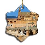 Umsufa Spain Cordoba Mosque and Cathedral Roman Bridge Christmas Ceramic Ornament Xmas Tree Decor So