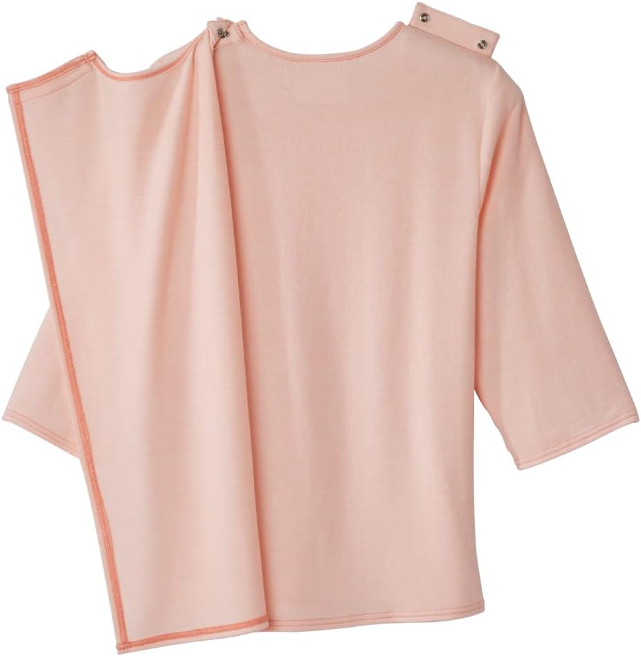 Women’s Open Back Adaptive Diamond Neck Top for Seniors - Super Soft 3/4 Long Sleeve Shirt - Image 2