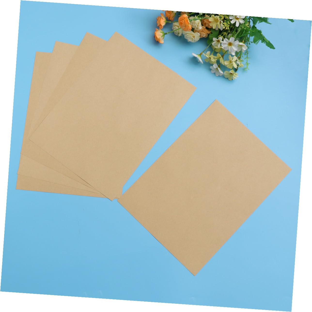 100 Blatt Kraftpapier Vintage Briefpapier Blanko Retro Schreibpapier zum Basteln DIY Briefumschläge Geschenkpapier Braunes Papier Dickes Papier Drucken