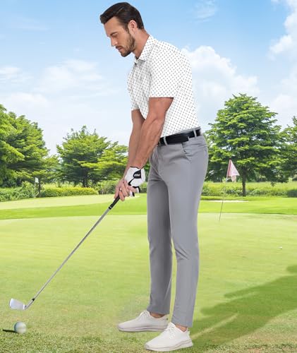 Image of ZITY Men's Golf Shirts Short Sleeve Print Patterns Casual Collared Polo