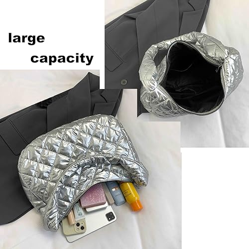 Bolso tipo tote acolchado grande para mujer miniatura 6