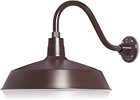 Vista 12 de 17 pulgadas. RLM Warehouse - Pantalla con brazo de cuello de cisne y bombilla Led A19 5000K de 9W