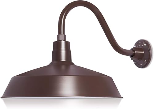 Miniatura 12 de 17 pulgadas. RLM Warehouse - Pantalla con brazo de cuello de cisne y bombilla Led A19 5000K de 9W