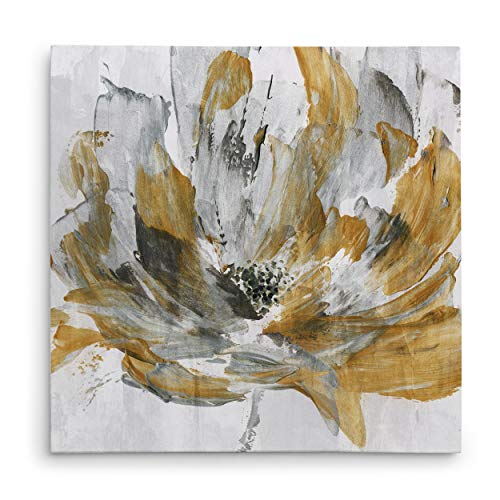 Wexford Home Golden Flower Power Gallery Wrapped Canvas Wall Art,