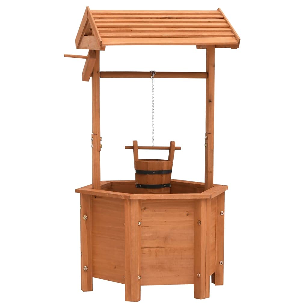 Générique Jardinière à puits à Souhait de Jardin 40x40x84cm Bois de Sapin,Maison & Jardin,Décorations,Décorations de pelouse & Sculptures de Jardin,Brun,4.4 KG,47238