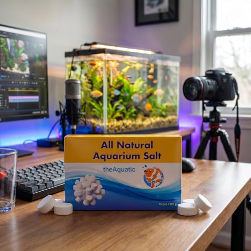 Image of Premium Aquarium Salt, Aquarium Salt Freshwater Tablets for Aquarium Water Treatments Essential Supplies (15 Tablets)