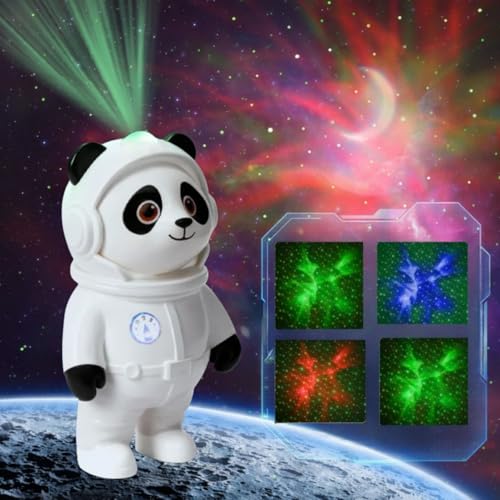 Image of One94Store Space Panda Star Projector Lamp with Bluetooth Speaker | Galaxy Night Light for Bedroom | Laser + LED Dual Light | Touch Control | USB Powered | Kids Night Lamp for Home Decor & Gifting