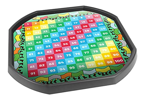 1-100 Number Grid Centipede Vinyl Tuff Tray Insert - 60 x 60 cm - Ideal for Mini Tuff Spot Tuff Tray - Tuff Tray NOT Included
