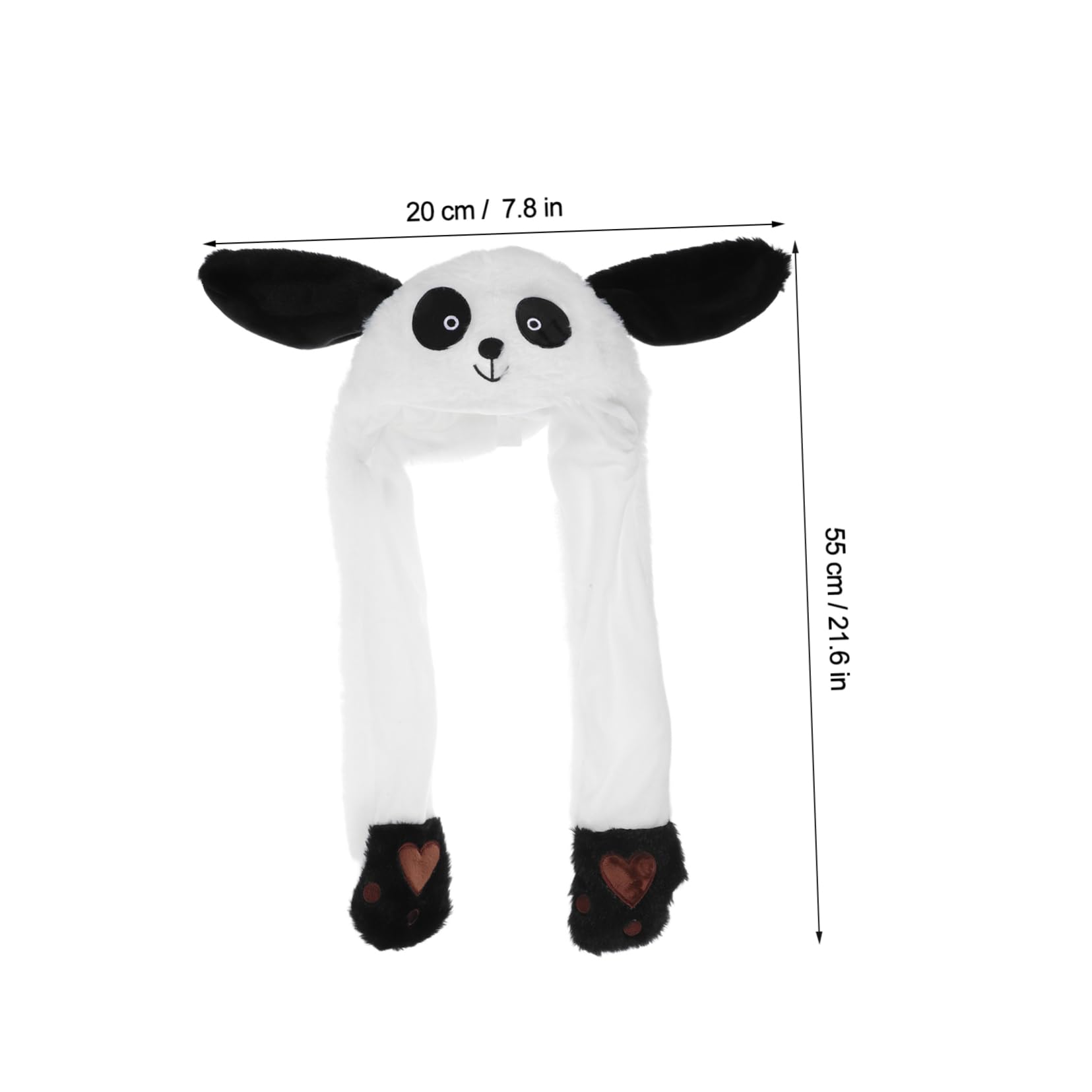 Hemoton Panda Ears Moving Hat Adorable Plush Cartoon Hat Boys and Girls Party Dress-up Comfortable for