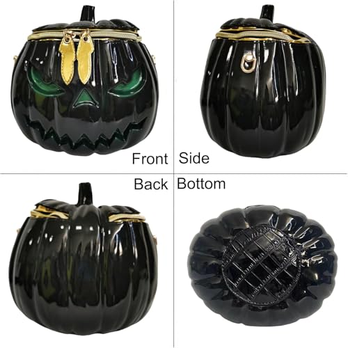 Image of Men and Women PVC Pumpkin Shaped Crossbody Shoulder Bag Handbag Halloween Pumpkin Purse