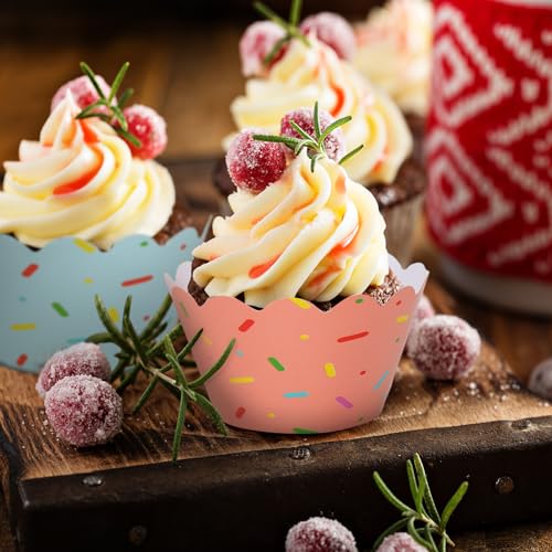 Envoltorios para cupcakes de donas Whaline, moldes de papel decorativos para fiesta 6