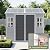 Restland 8x6 FT Resin Storage Shed with Floor Large Outdoor Shed Waterproof Plastic Garden Sheds for Patio, Backyard, Lawn
