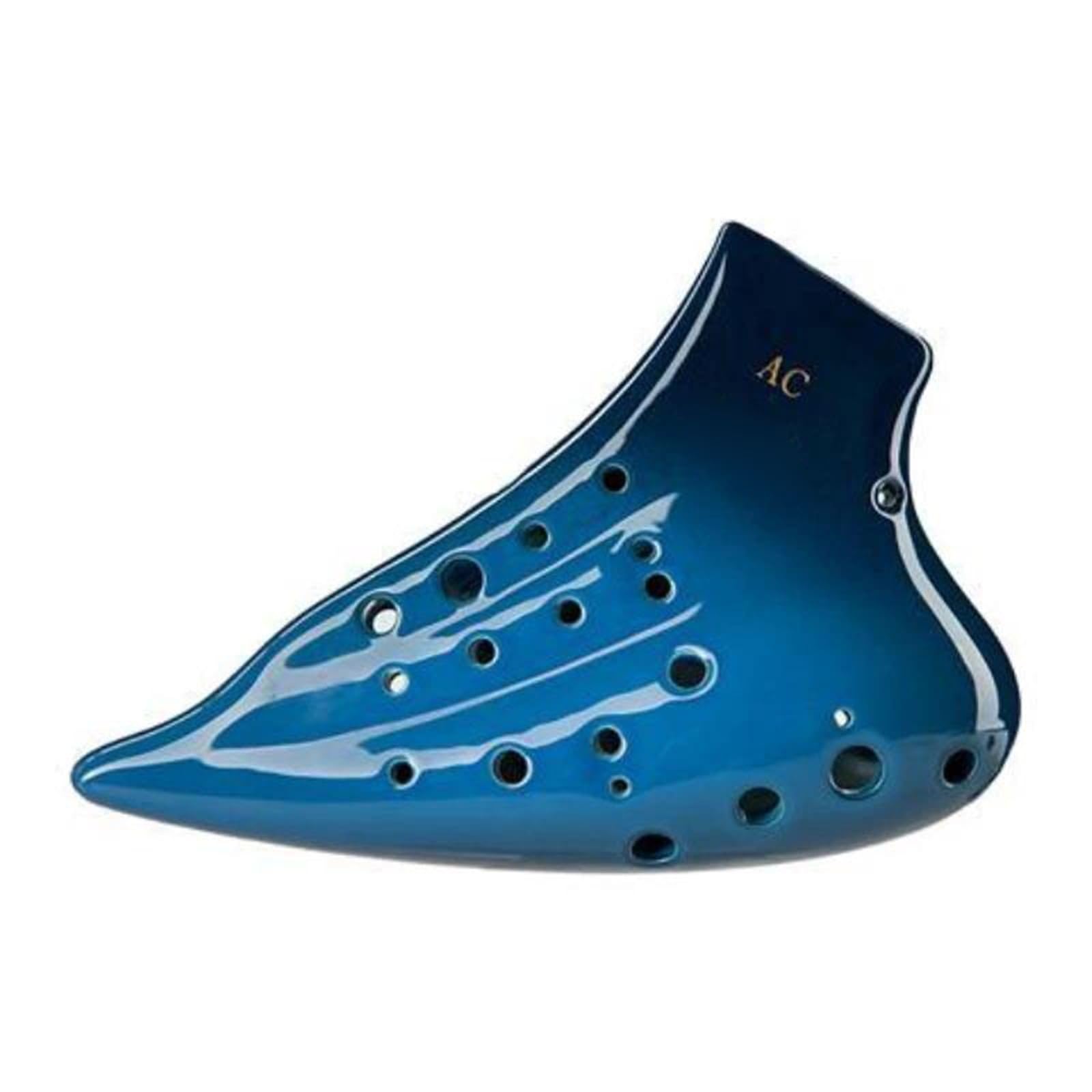 Alto Ceramic Ocarina Instrument Professional Musical Instrument Blue