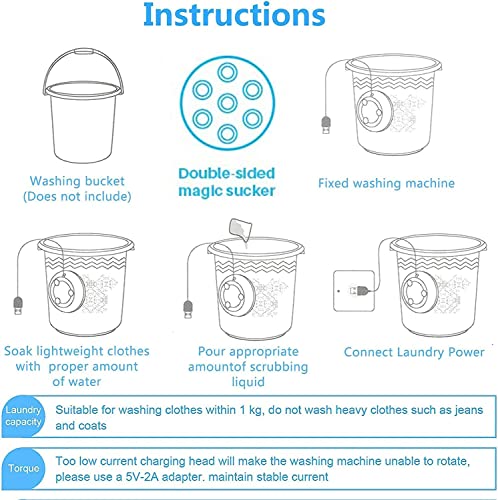 Nadusep Portable Mini Washing Machine, Mini Portable Dishwashers For Sink, Ultrasonic Turbine Portable Clothes Washing Machine With Usb For Home Business Travel College Room Rv Apartment #TOP6