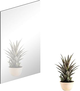TAIANJI Wall Mirror Self Adhesive Non Glass High Definition Flexible Frameless 40x30cm Stick on for Bathroom Home 3mm