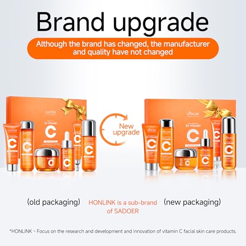 6-Piece Hydrating Skincare Set with Vitamin C & Niacinamide, Face Care Kit Includes Toner, Serum, Cleanser, Moisturizer, - Additional View