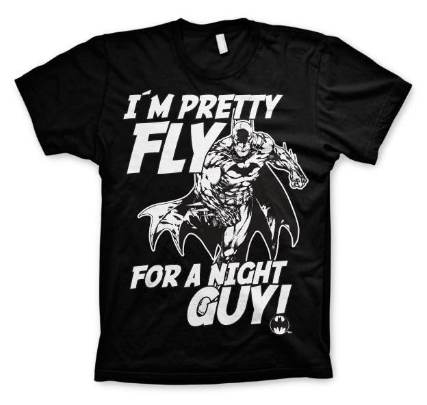 T-shirt Batman noir I'm Pretty Fly pour homme sous licence officielle