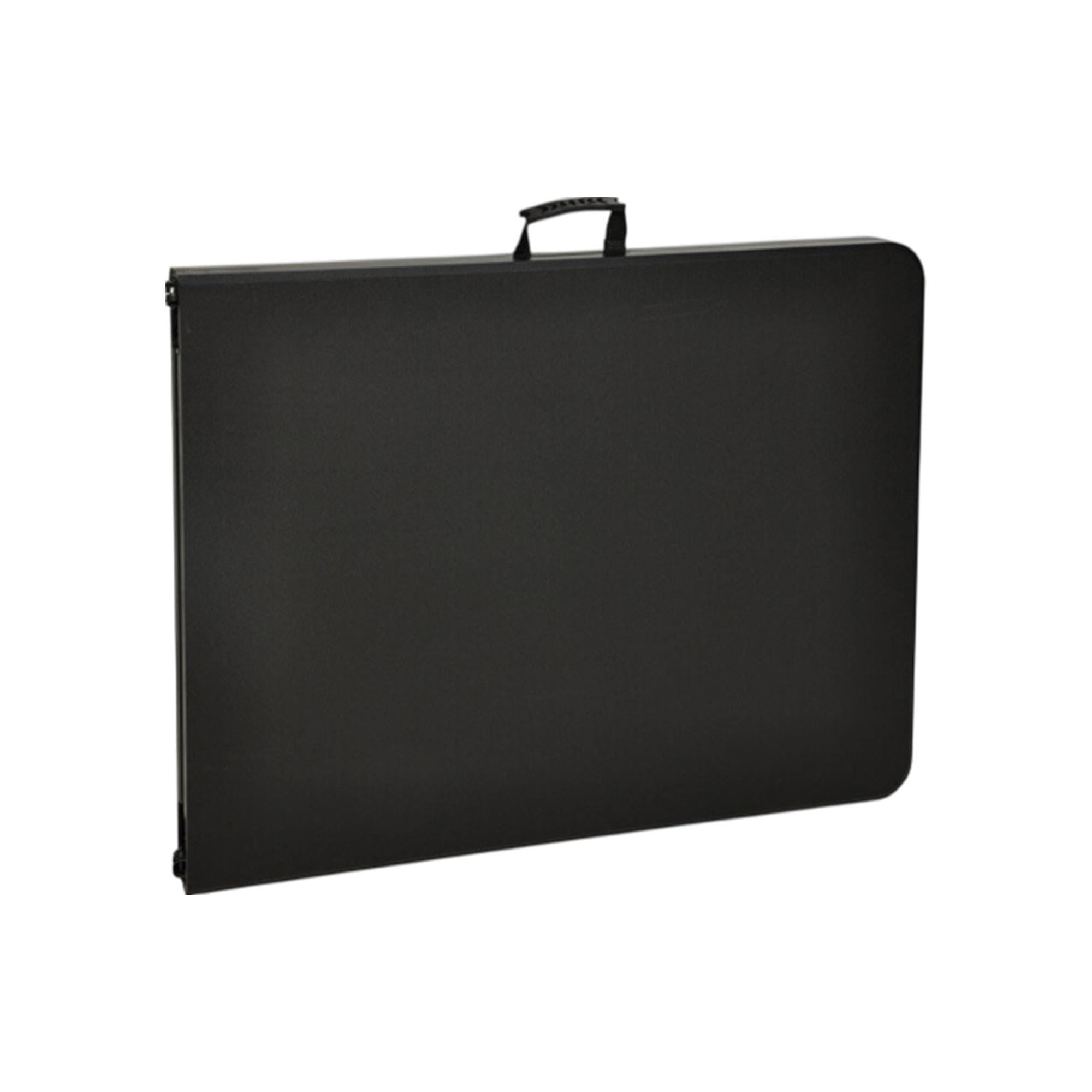 Well Home Mesa Plegable Negra con Mecanismo de Bloqueo Automático 180x70x74cm