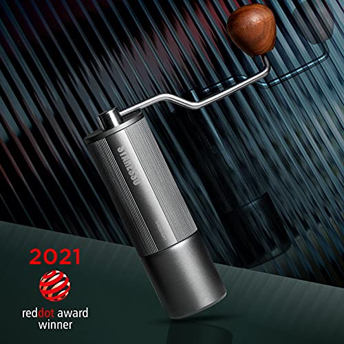 STARESSO D6 Manuelle Kaffeemühle Edelstahl,mit Kaffeefilter,Kapazität 20g,Einstellbar Espressomühle ,Handkaffeemühle – Bild 3