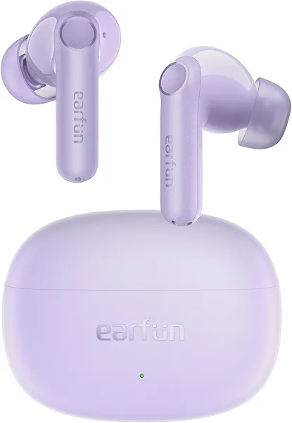 EarFun Air Life Wireless Earbuds, 12mm Driver with Deep Bass, Bluetooth 5.4 in-Ear Earbuds, 4 Mics AI ENC Call, 35H Playtime, 30 Preset EQs Via App, Comfortable Fit, Fast Charging, IPX5, Vio