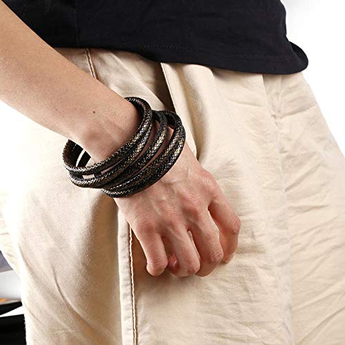 COLORFUL BLING Glitter Jelly Bangles Bracelets Set for Women Glitter Filled Jelly Silicone Bracelets for Party Bar Costume-leopard3