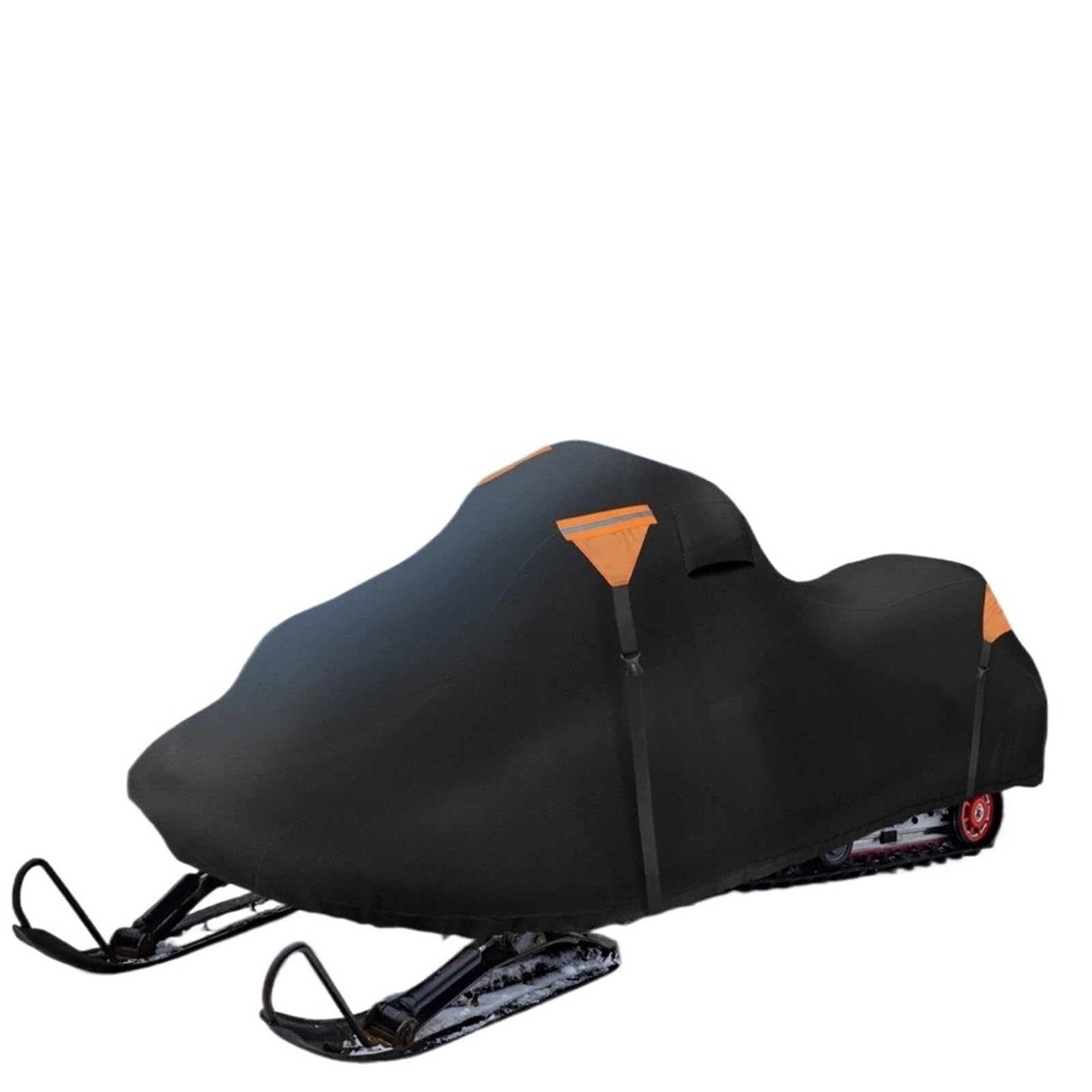 Fundas impermeables para motos de nieve, tela Oxford 420D, ajuste universal, 115 pulgadas (negro A, 370 x 130 x 122 cm)