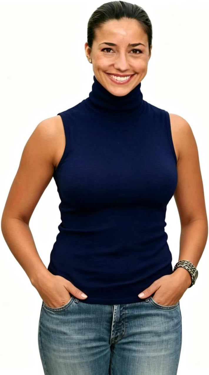 Sunfaynis Women's Soft Cotton Mock Turtleneck Shirt Baselayer Tops Underwear Shirt