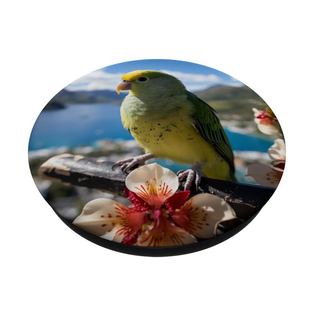Pacific Parrotlet PopSockets Swappable PopGrip, Black - Image 2