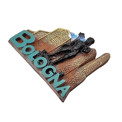 Imán decorativo 3D Bologna Italy para refrigerador miniatura 4