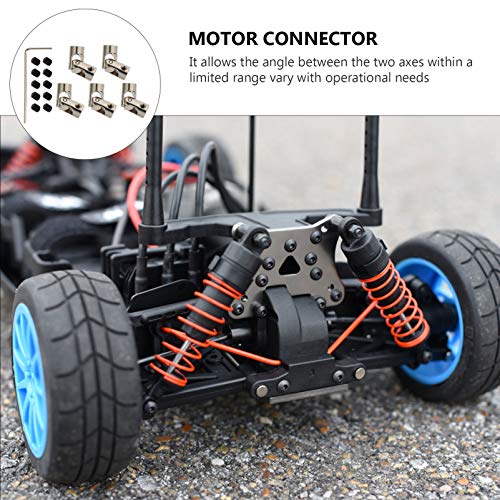 VILLCASE 5Pcs Junta Universal Acoplamento Conector de Motor de Acoplamento de Eixo de Metal para Bar