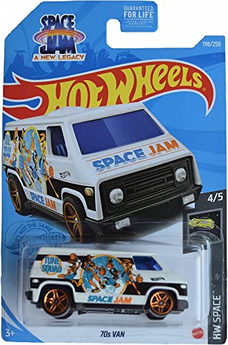 Hot Wheels 70s Van blanco a escala 1:64 miniatura 1