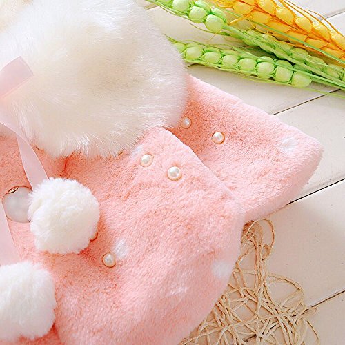 Baby Girl Winter Warm Cape Toddler Coat Cloak Jacket Fur Outerwear Clothes 0-3Y3