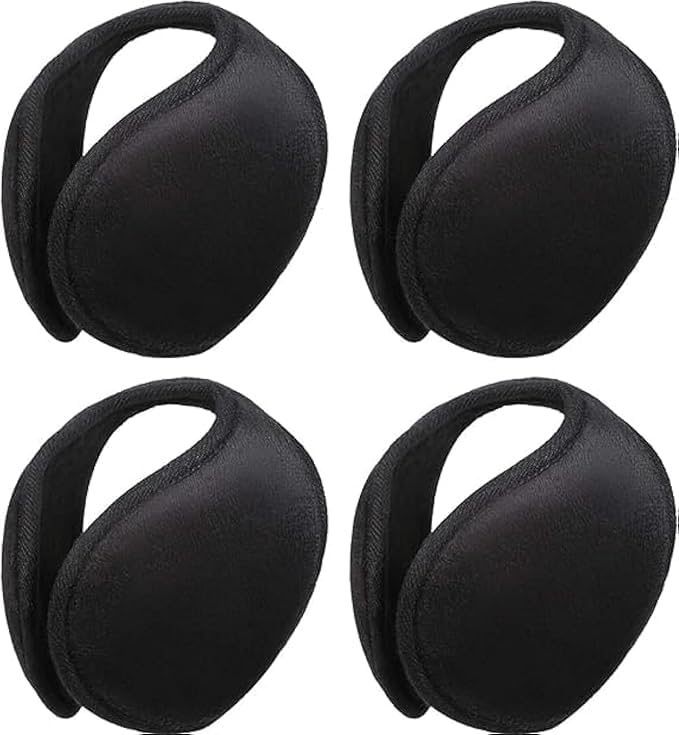 4 Packs Fleece Earmuffs Winter for Men Women Ear Warmer Fleece Ear Muff Winter Accessory for Men Women