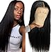 Pizazz Straight Lace Front Wigs Human Hair 150% Density Brazilian Human Hair Wigs for Black Women Pre Plucked Natural Hairline Wigs with Baby Hair (150% density, 20 inch)