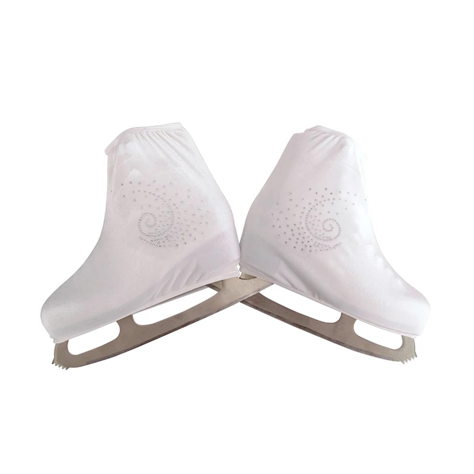 Ochronne nakładki na buty dla dorosłych Aksamitne błyszczące Rhinestone Akcesoria do butów łyżwiarstwa figurowego(Pink,US 12)