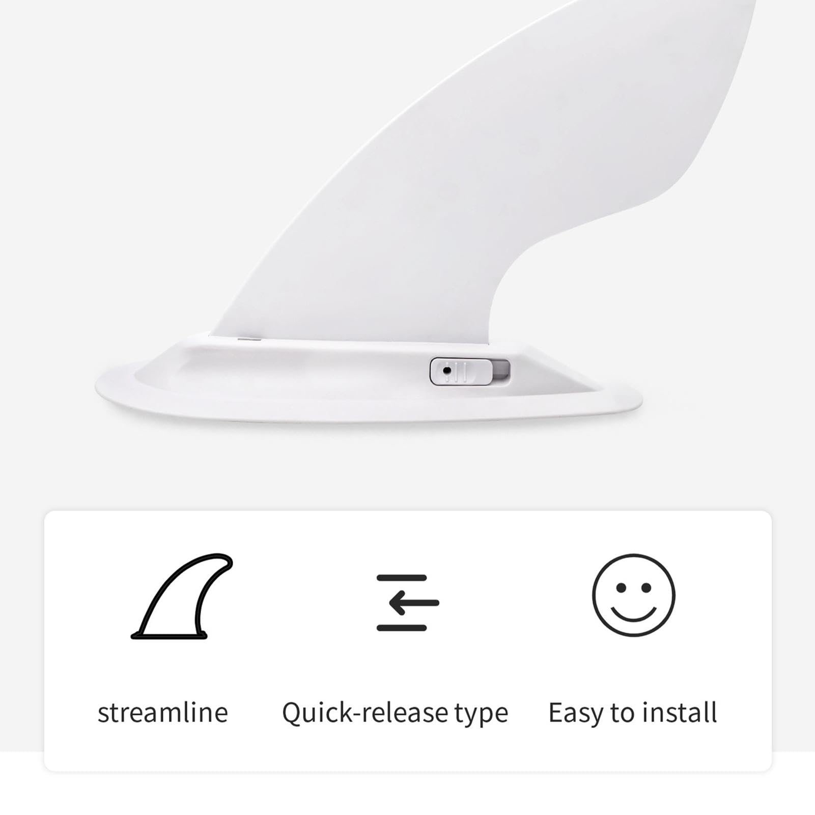 Palmes de Rechange gonflables pour Planche de Paddle | Aileron Central | unique de 9 pouces - Aileron de queue de planche de surf amovible, aileron de à dégagement rapide, instalac