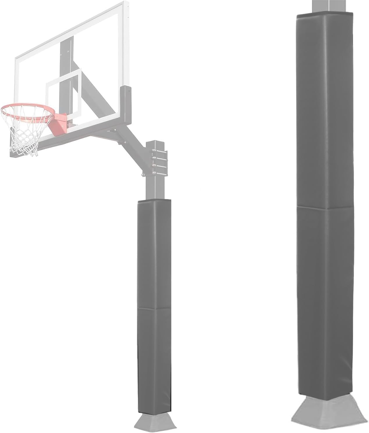 Katop Square Basketball Pole Padding Fits 6x6 Inch Pole, Durable 6 Feet Tall Basketball Pole Pad Outdoor and Indoor, UV-Resistant Waterproof Basketball Hoop Pads for Protection and Player Safety