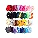 Produktbild 47 Pcs Mädchen Pferdeschwanz Halter Haargummis | Damen Gummibänder Haarschmuck | 47 Farben Stirnbänder Seile | Haar Haarbänder Elastisches Scrunchie | Bekleidungszubehör