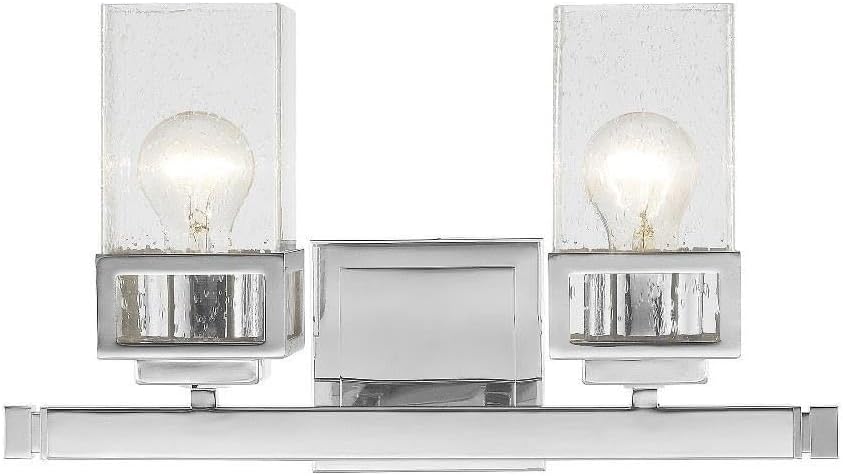 Livex Lighting 10152-05 Contemporary Modern Two Light Bath Vanity from Harding Collection in Pwt, Nckl, B/S, Slvr. Finish, Polished Chrome
