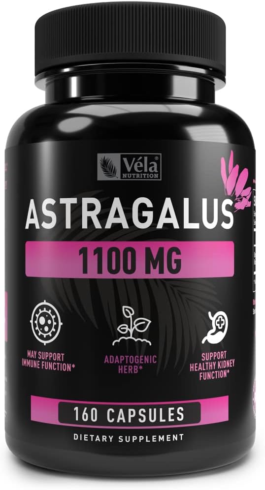 Vela’s Astragalus Capsules 1100 mg* Adaptogenic Herb