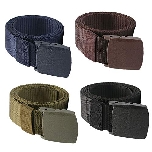 4pcs Cinto De Nylon Unisex Fivela De Slide Automática Cinto Tático Militar Ao Ar Livre Web