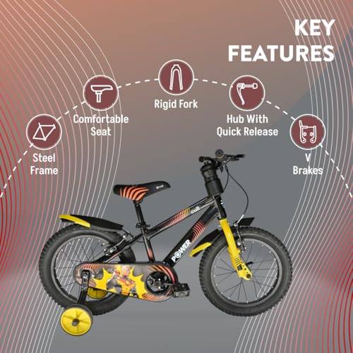 Image of CULTSPORT by Cult Power 16T Kids Cycle for 4-6 Years Unisex, Single Speed Cycle /Bicycle with Complete Accessories
